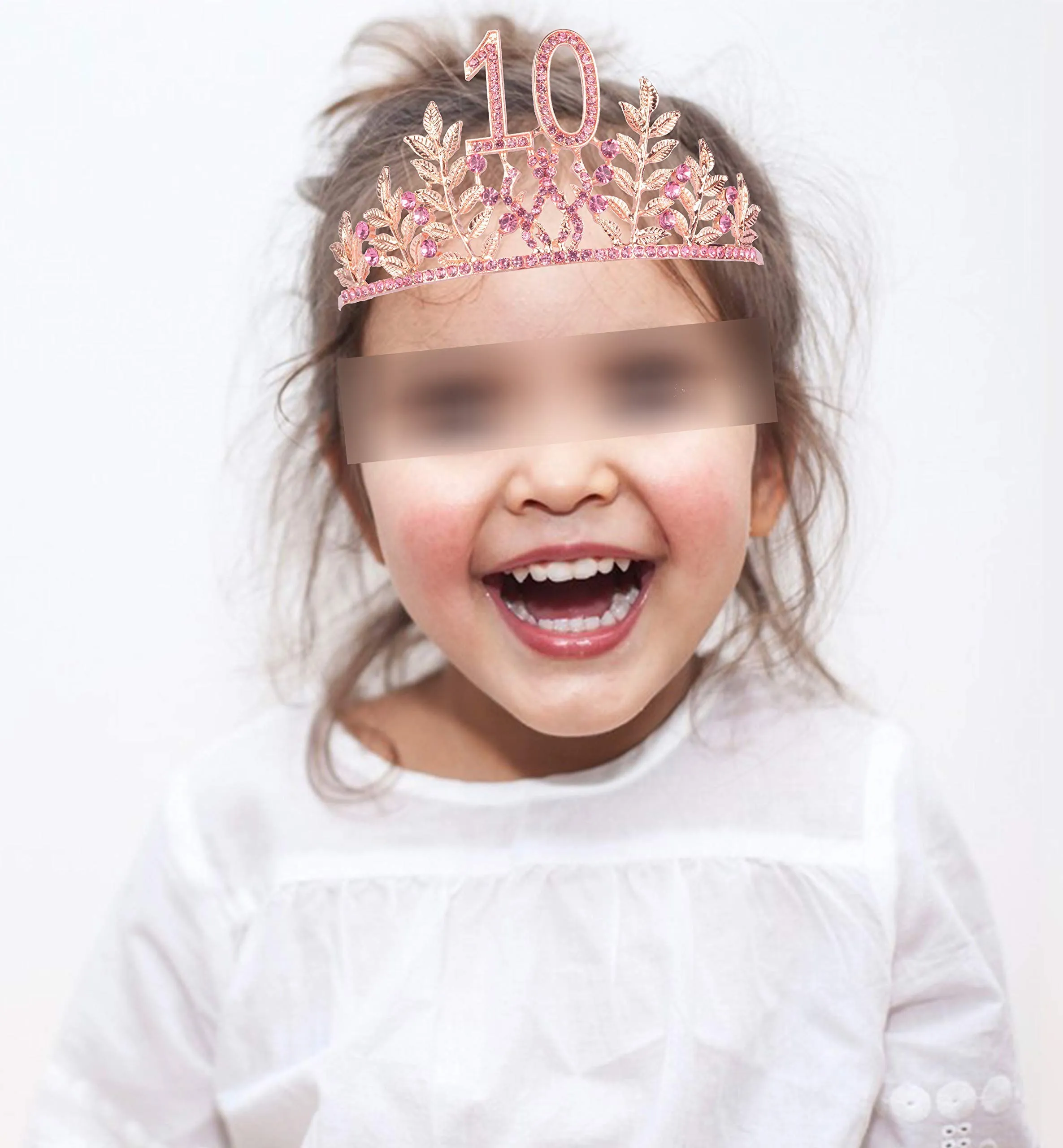 10th Birthday Gifts for Girls,10th Birthday Tiara and Sash,10 Fabulous Sash and Crystal