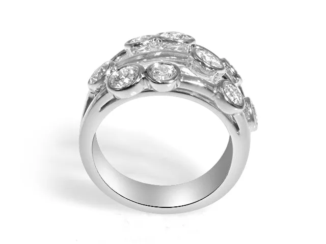 1.38CT TW Diamond Designer Right Hand Cocktail Ring