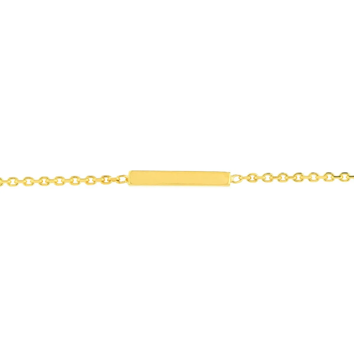 14K Yellow Gold 0.03ct Diamond Bezels and Bars Anklet