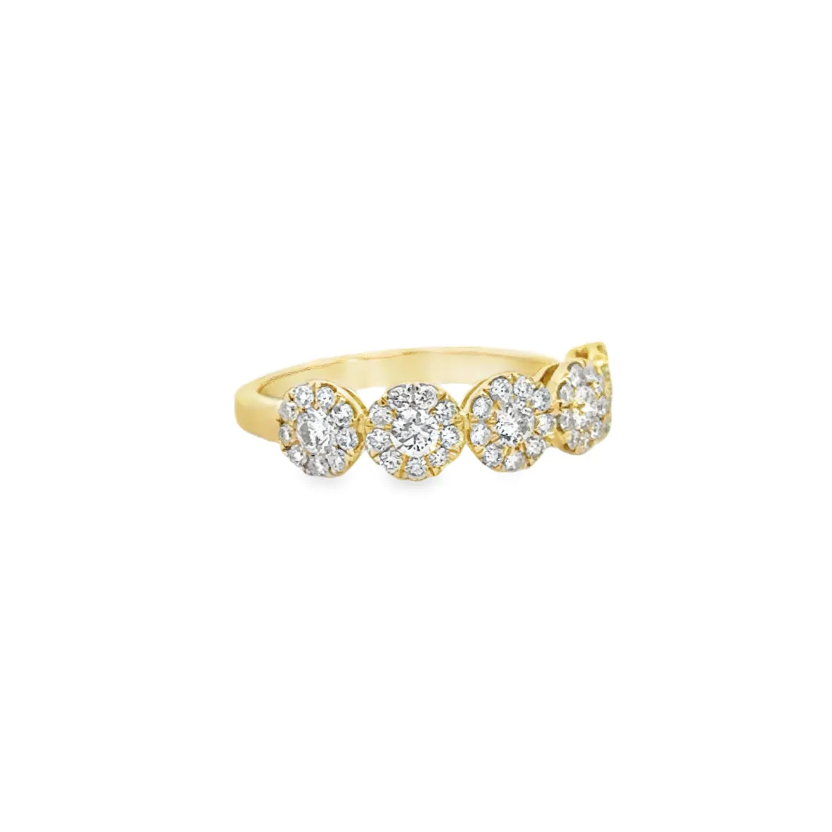 14K Yellow Gold Diamond Fashion Ring