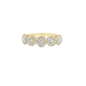 14K Yellow Gold Diamond Fashion Ring