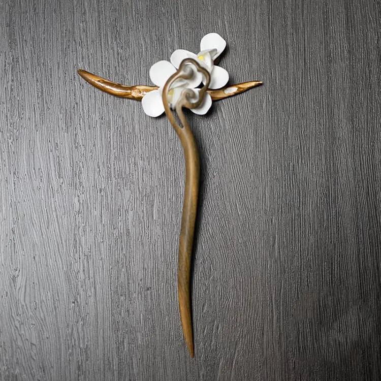 18cm Sandalwood Chinese Hairpin Zan (Shape 20)