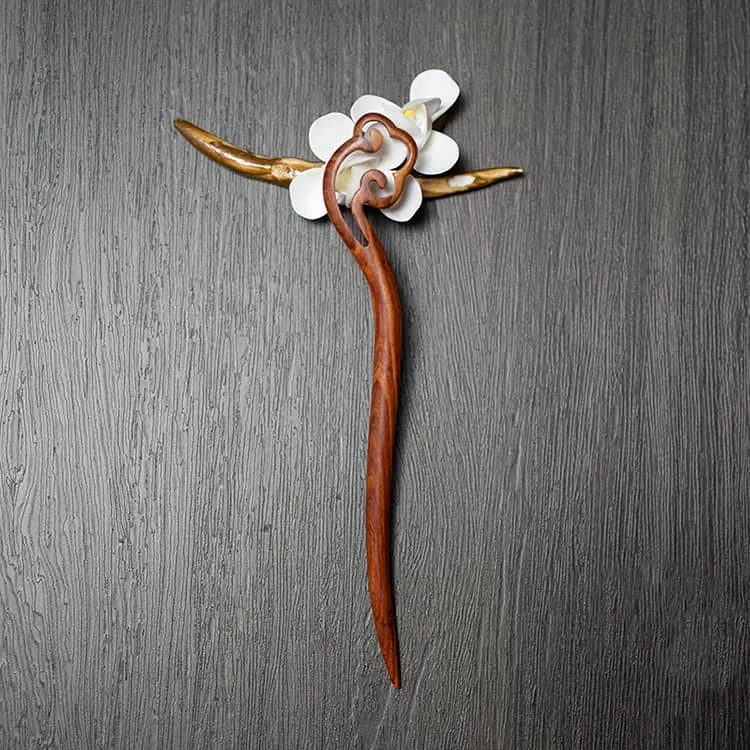 18cm Sandalwood Chinese Hairpin Zan (Shape 20)