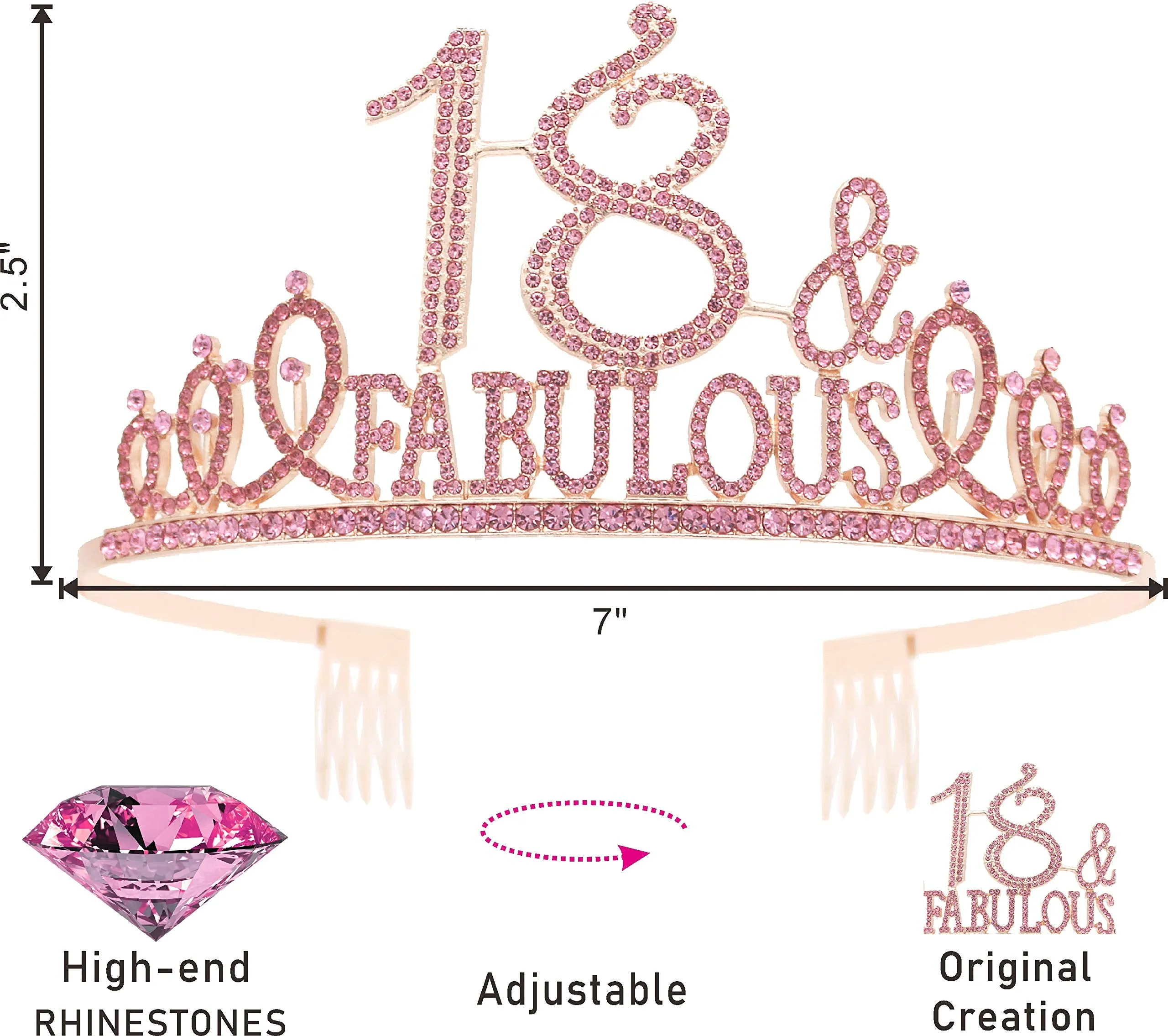 18th Birthday Gifts for Girls, 18th Birthday Tiara and Sash, 18th Birthday Decorations