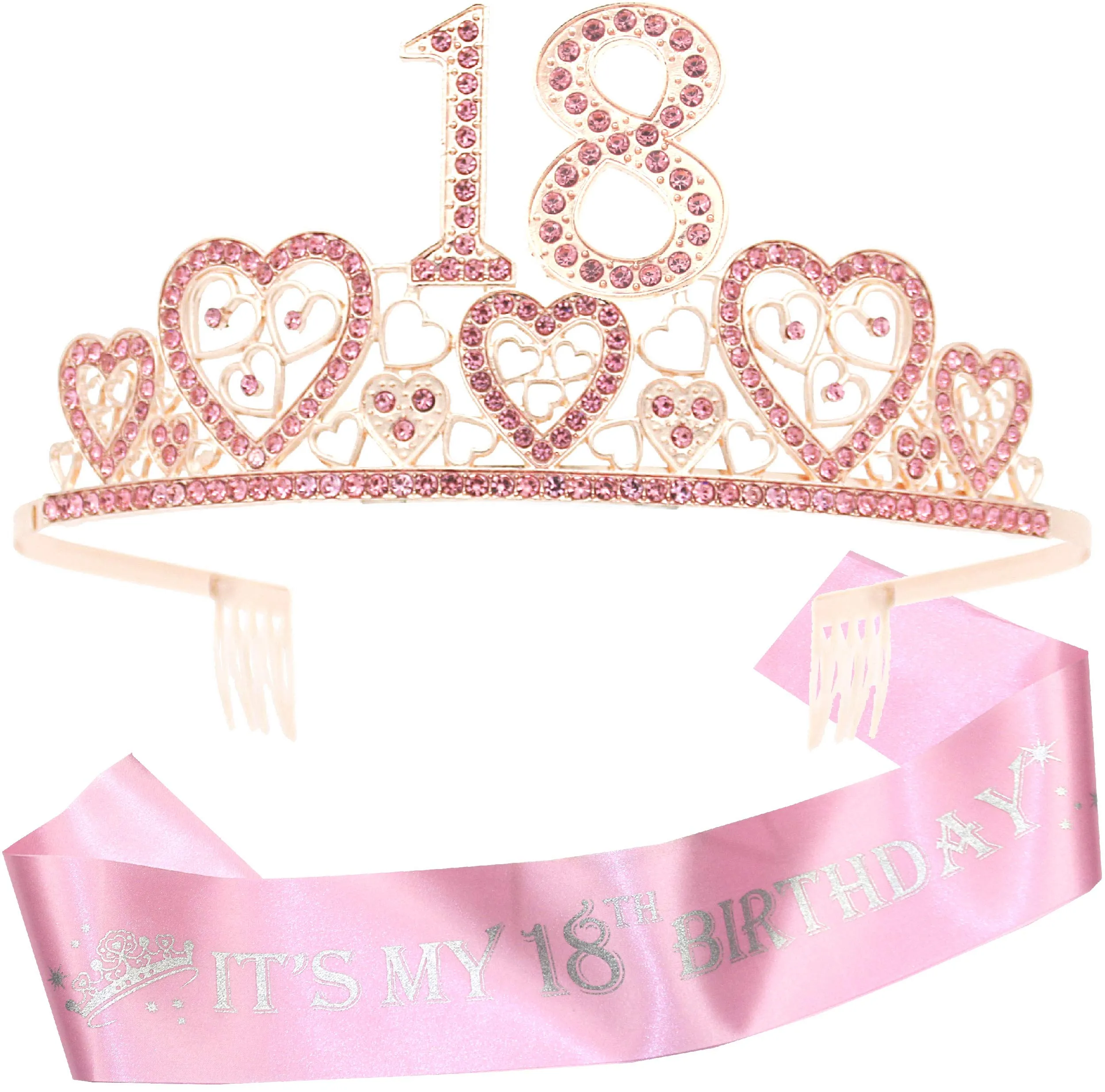 18th Birthday Gifts for Girls, 18th Birthday Tiara and Sash, 18th Birthday Decorations