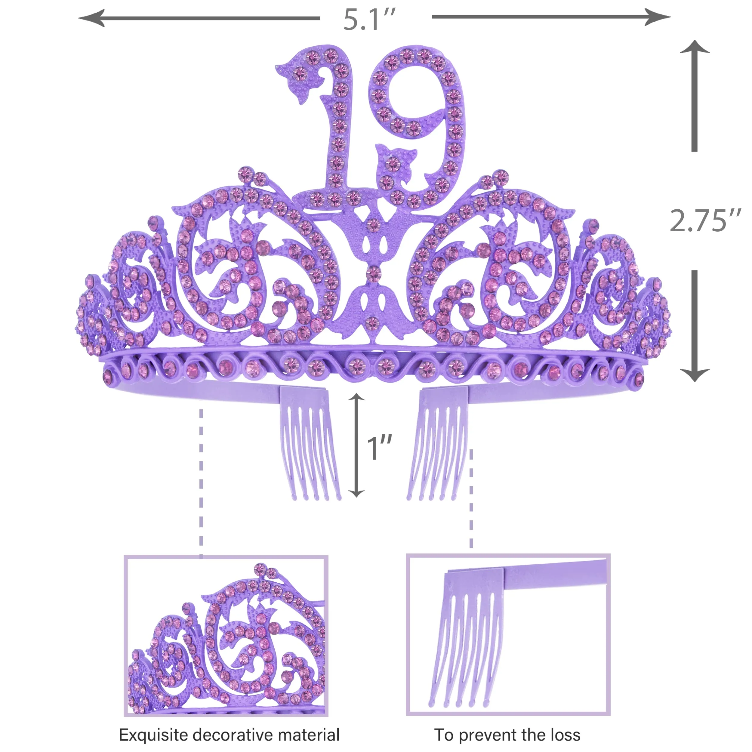 19th Birthday, 19th Birthday Gifts for Girls, 19th Birthday Tiara and Sash, 19th Birthday