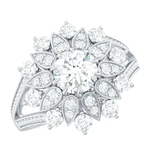 2.50 CT Certified Moissanite Cocktail Engagement Ring