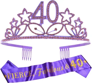 40th Birthday, 40th Birthday Gifts Women, 40th Birthday Crown, 40th Birthday Tiara, 40th