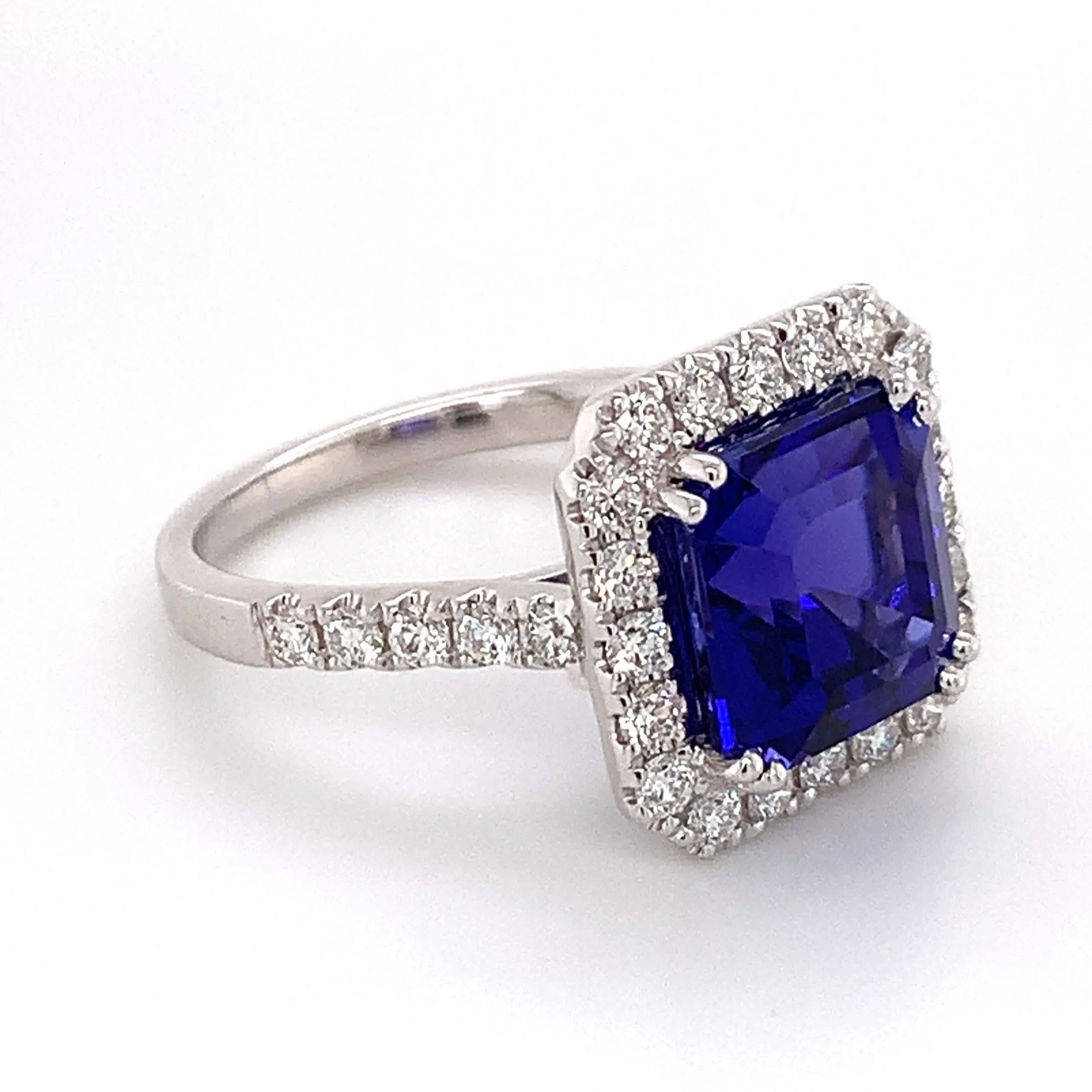 5.23carat Tanzanite & Diamond Anniversary Cocktail Ring