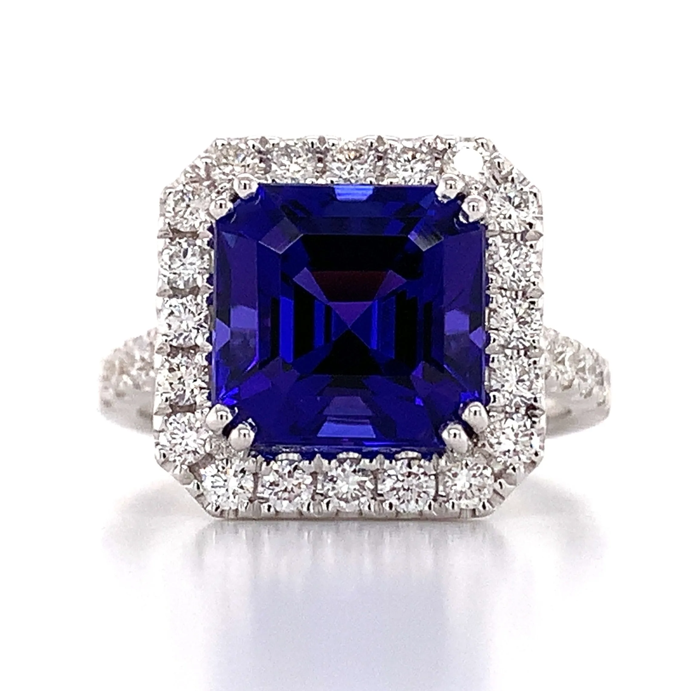 5.23carat Tanzanite & Diamond Anniversary Cocktail Ring