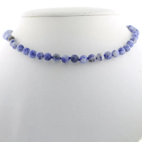 6mm Matte Stone Knotted Choker