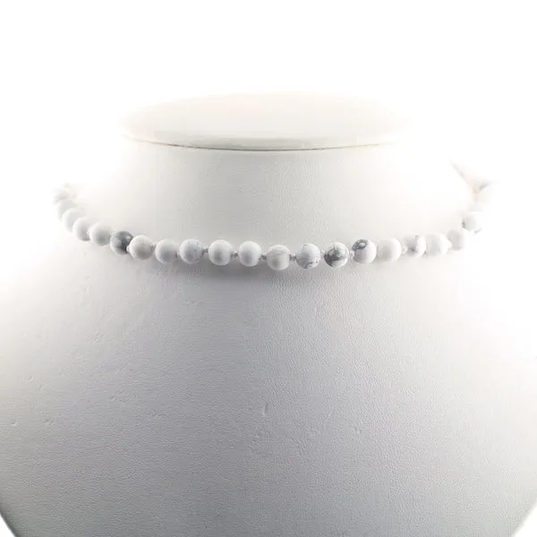 6mm Matte Stone Knotted Choker