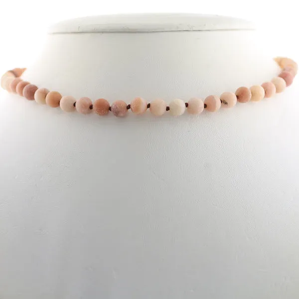 6mm Matte Stone Knotted Choker