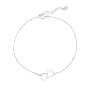 9" 1" Twisted Wire Hearts Anklet