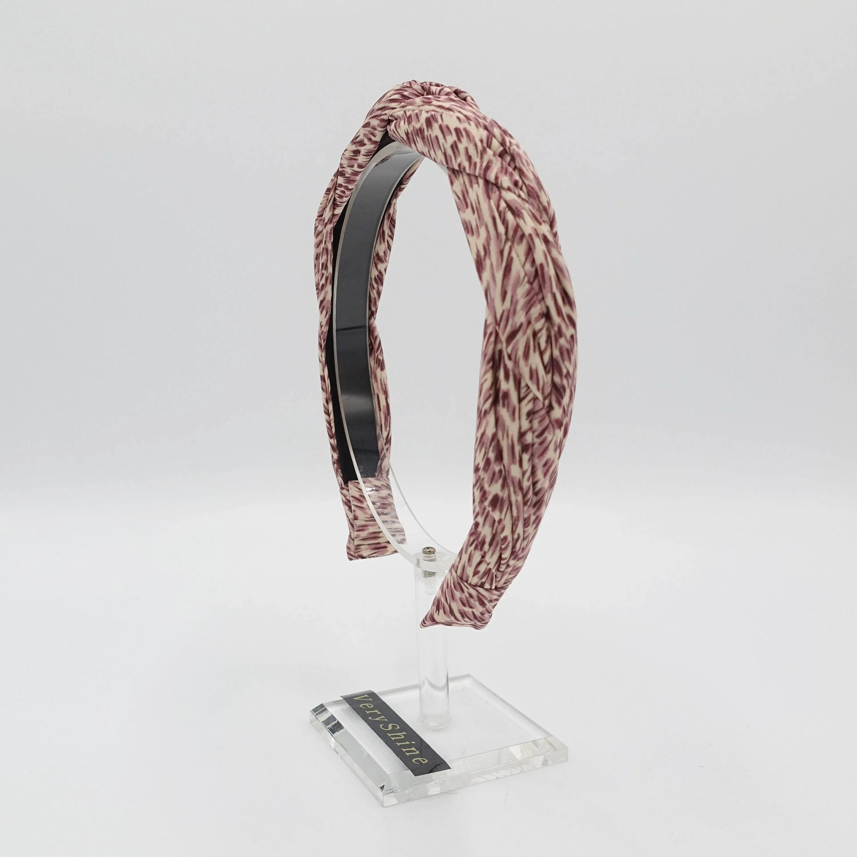 animal print cross headband casual hair accessory for women