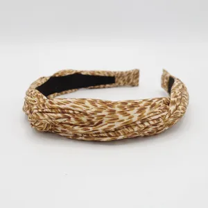 animal print cross headband casual hair accessory for women