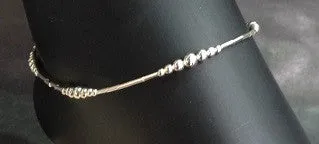 Anklet - Tube & Ball (Sterling Silver)