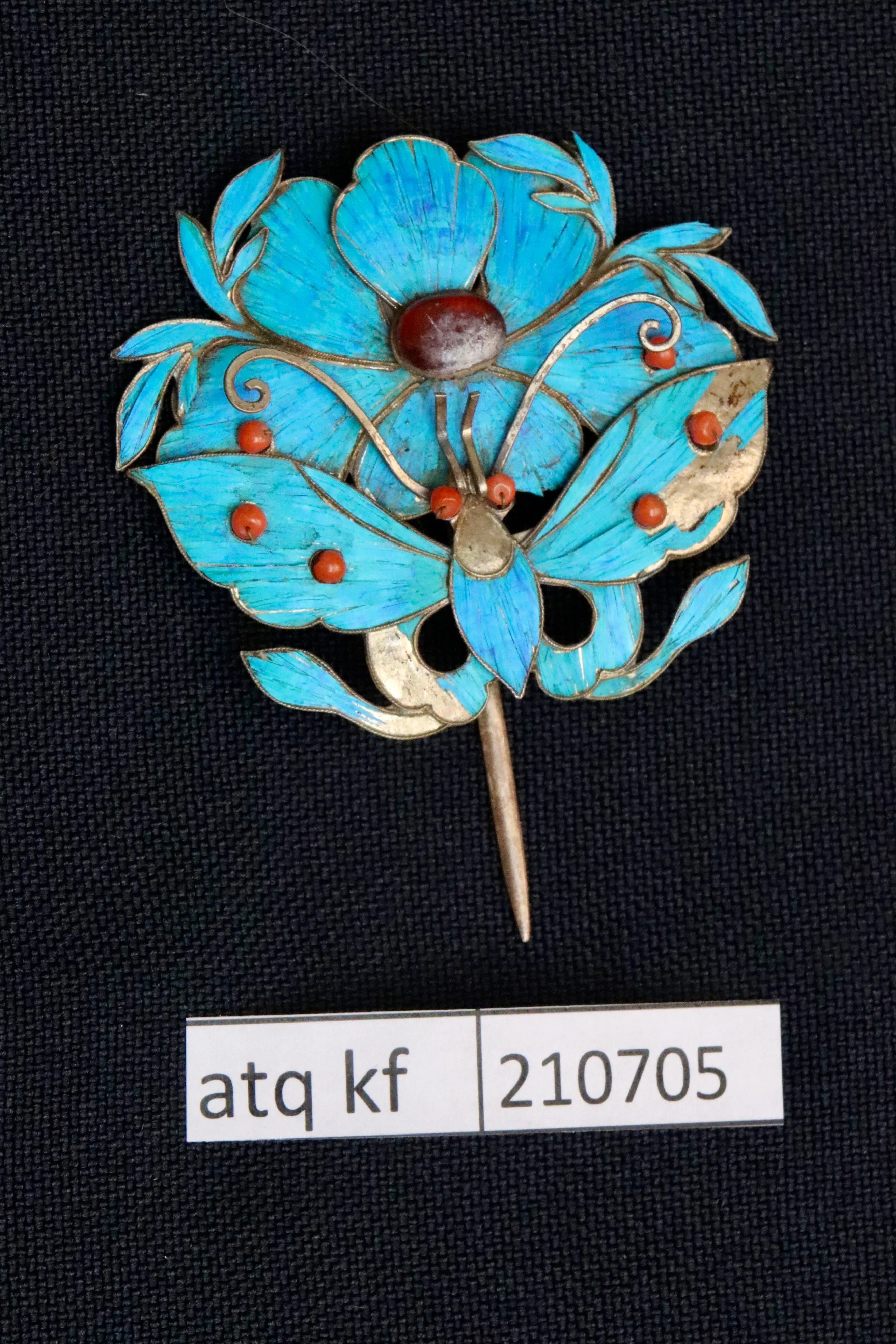 Antique Qing Dynasty 2 1/2" Tian-Tsui Hair Pin