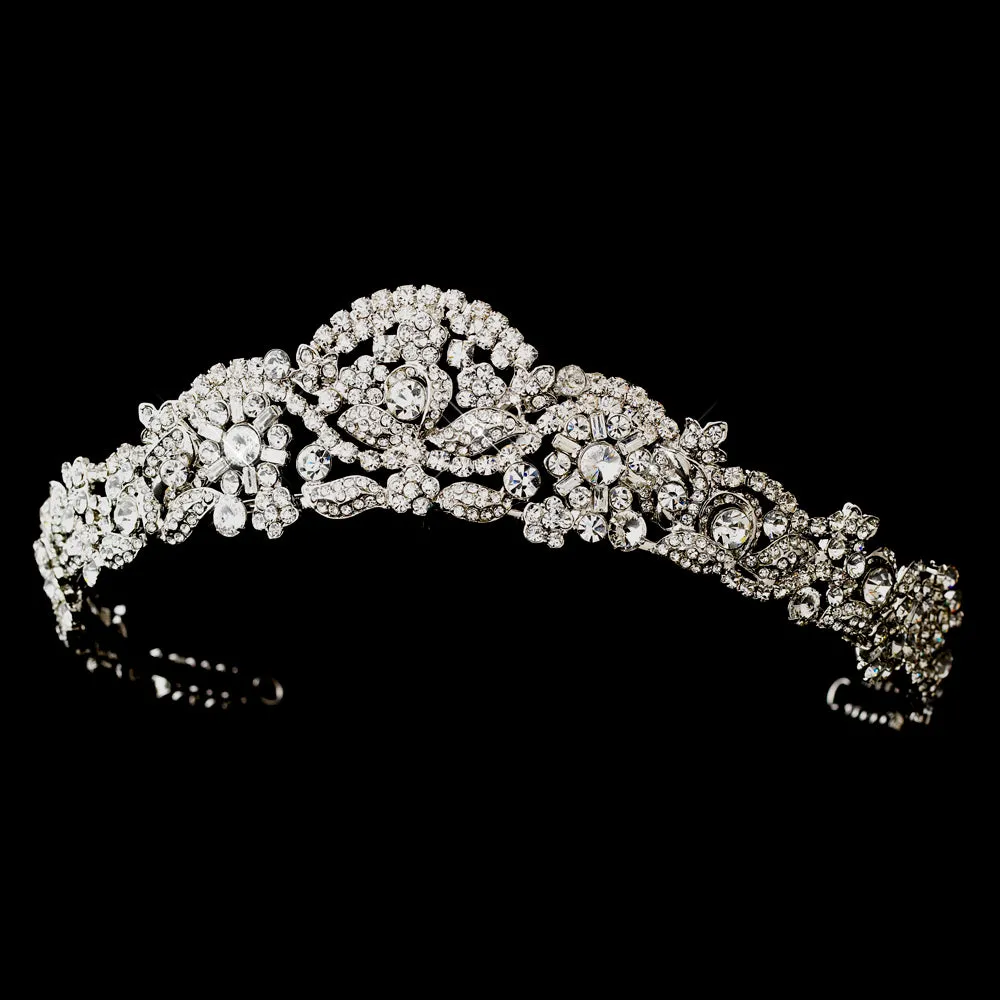 Beautiful Royal Crystal Encrusted Bridal Tiara Crown