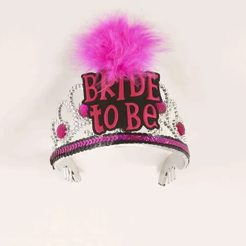 Black & Pink Bride to Be Tiara