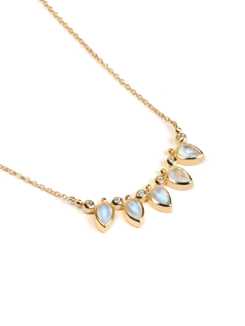 Bouquet Bezel Bar Necklace