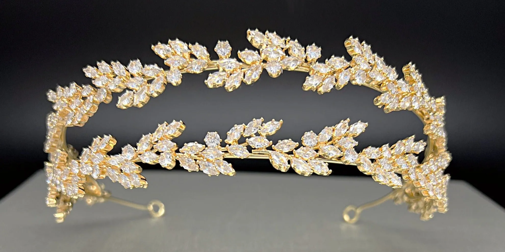 Bridal Headband , Quinceanera Headband, Dainty Zirconia Boho Goddess