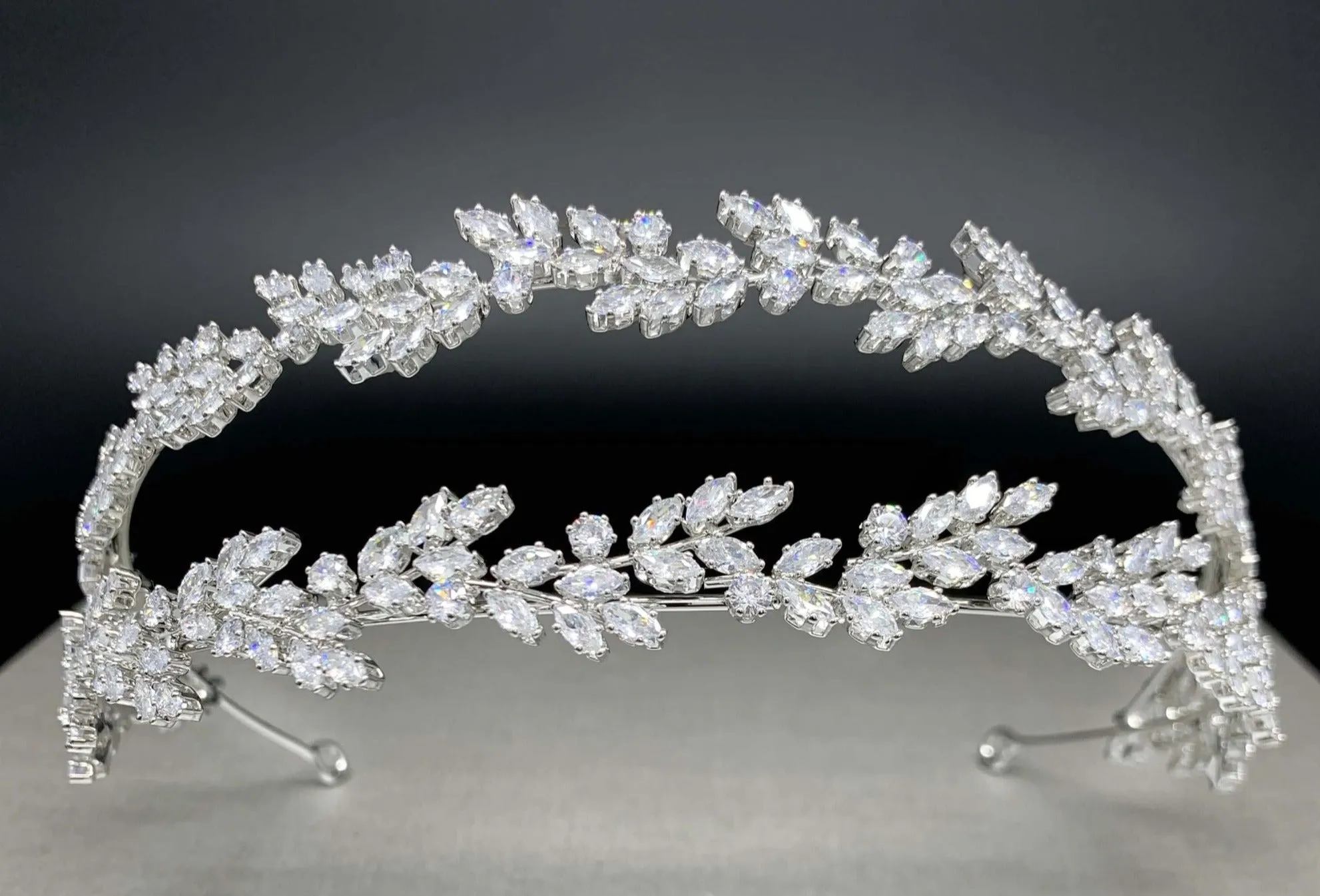 Bridal Headband , Quinceanera Headband, Dainty Zirconia Boho Goddess