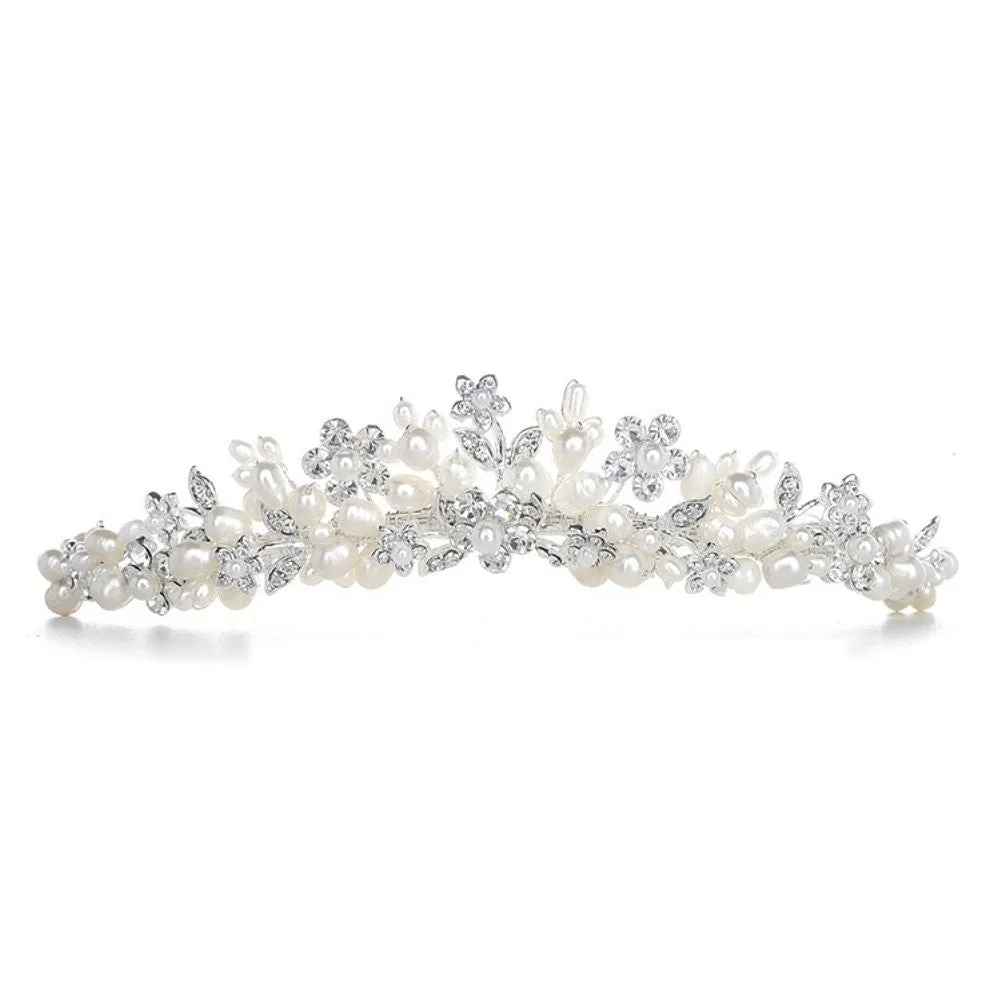 Bridal Tiara with Freshwater Clusters