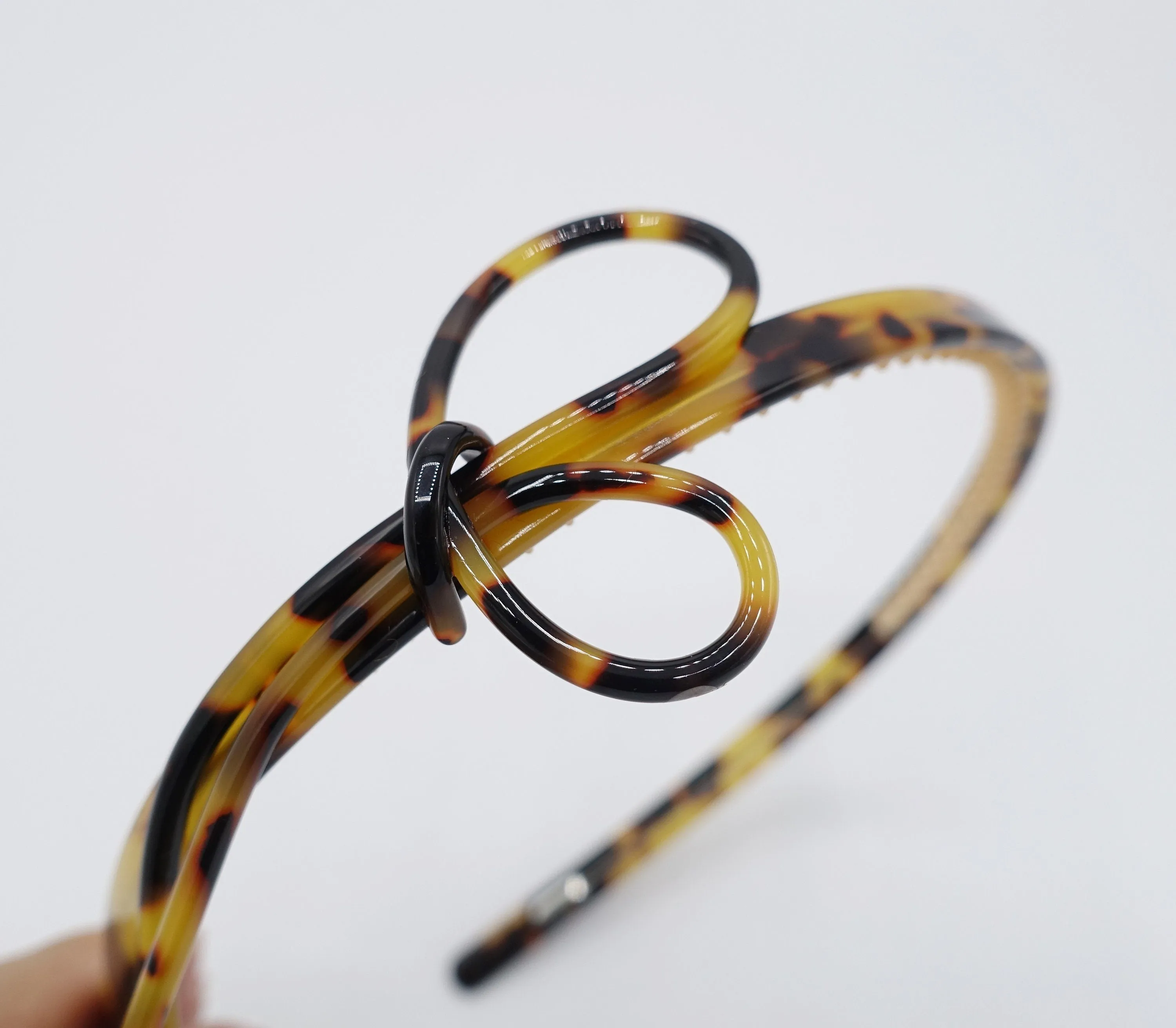 cellulose acetate tail bow knot headband