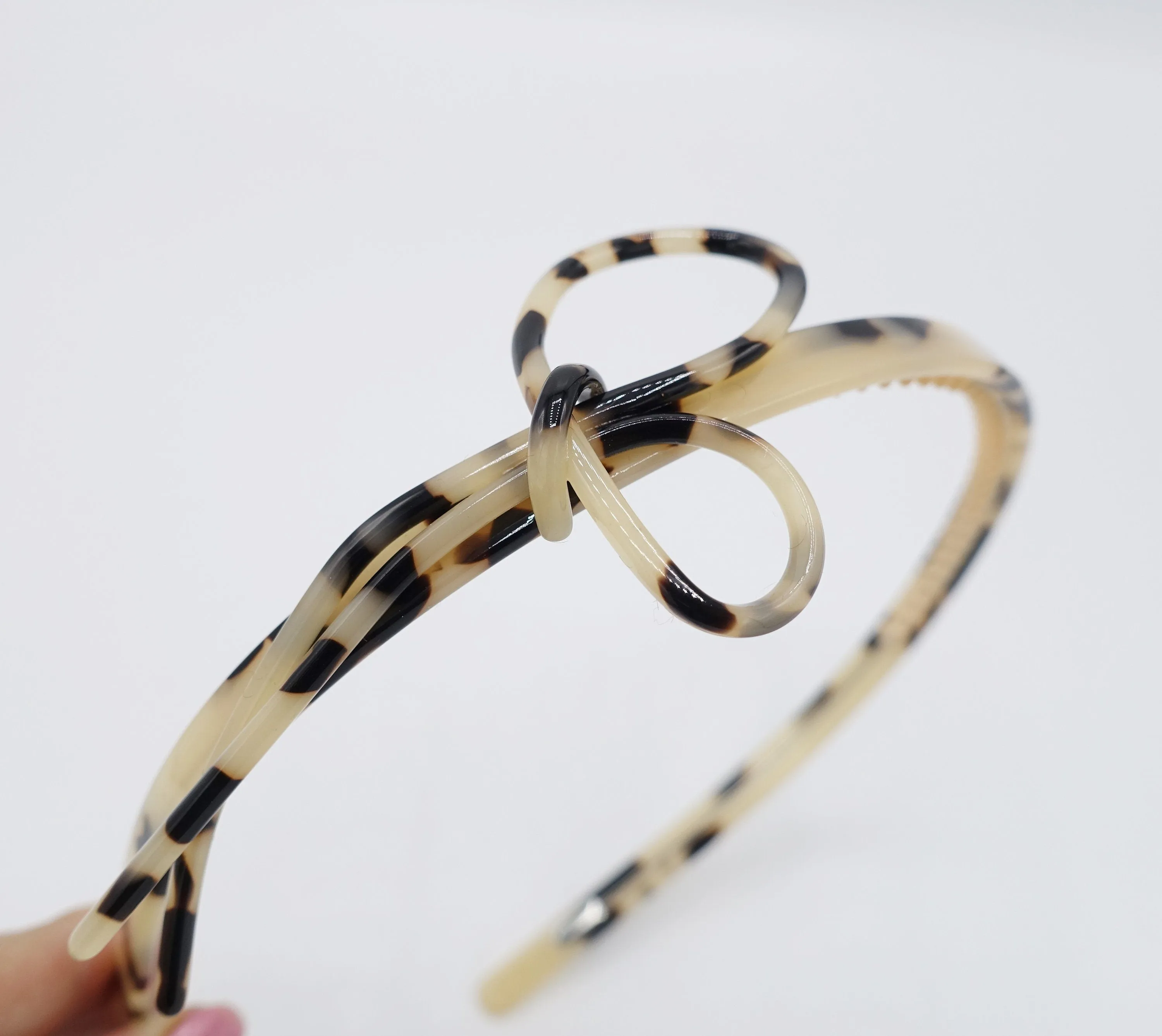 cellulose acetate tail bow knot headband