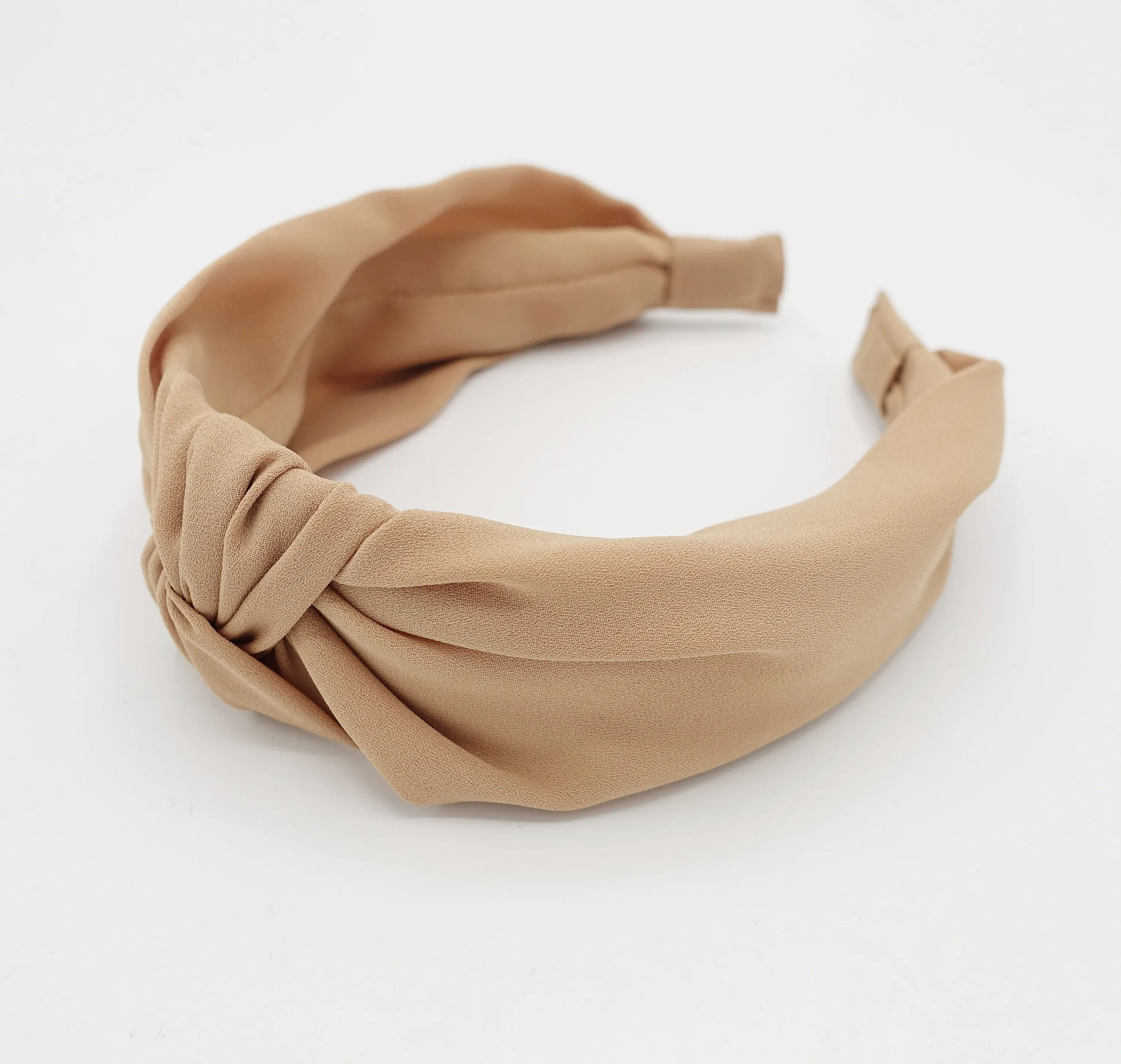 chiffon knot headband solid basic women hairbands