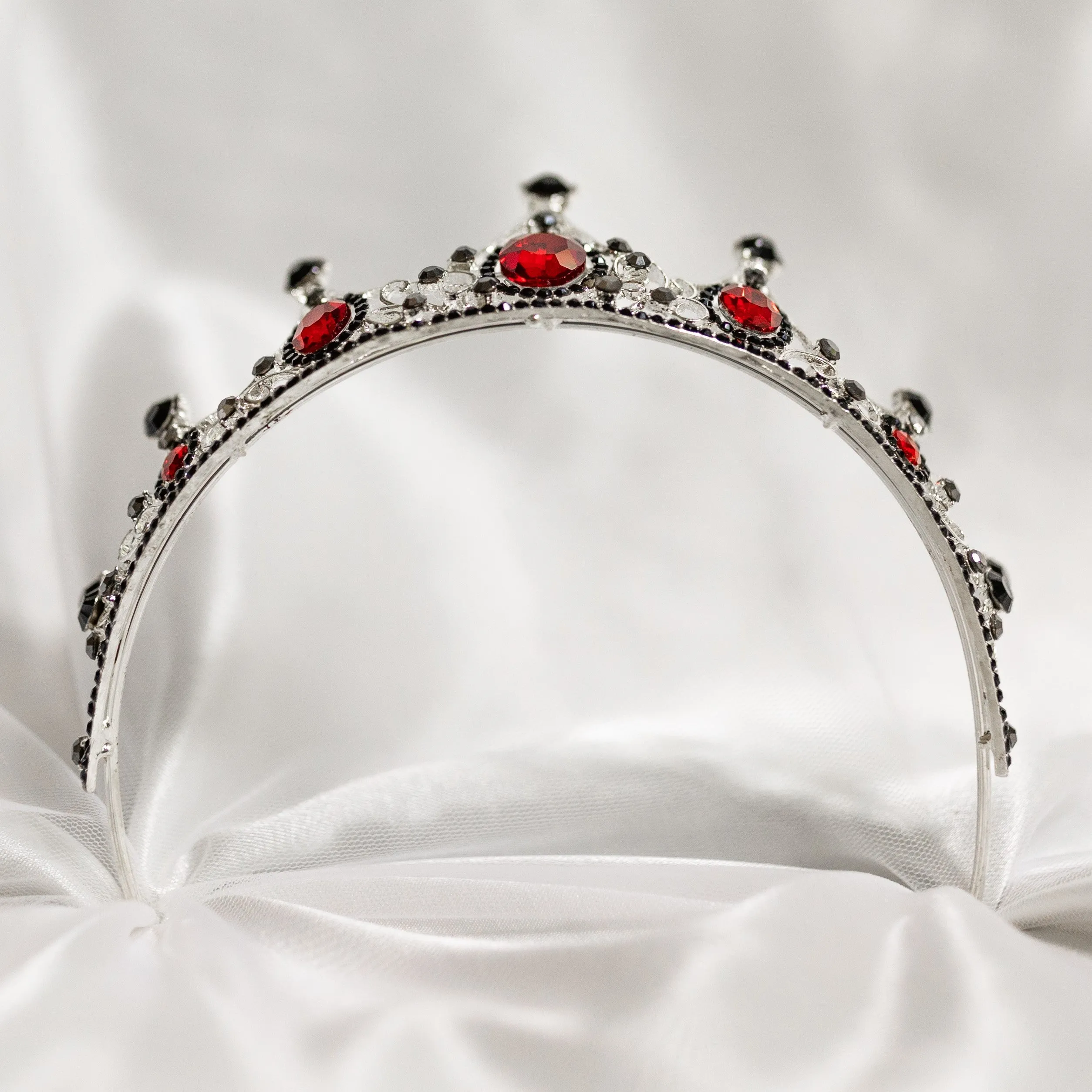 Cindy's Tiara in Red & Silver