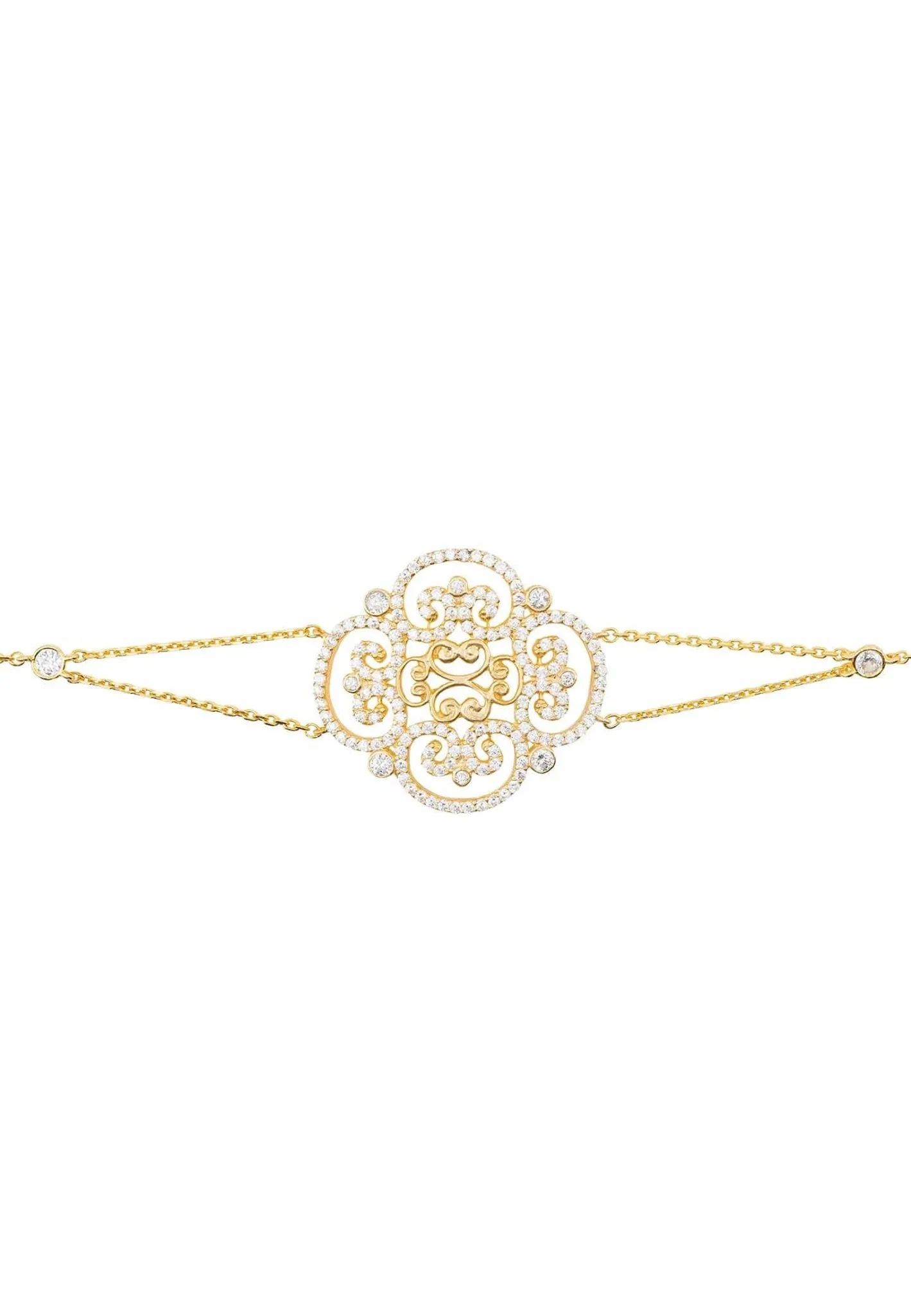 Clover Filigree Bracelet Gold