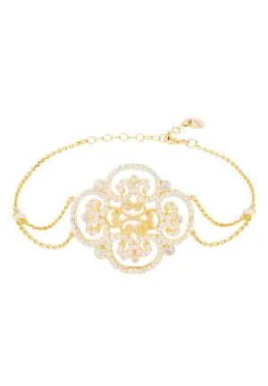 Clover Filigree Bracelet Gold