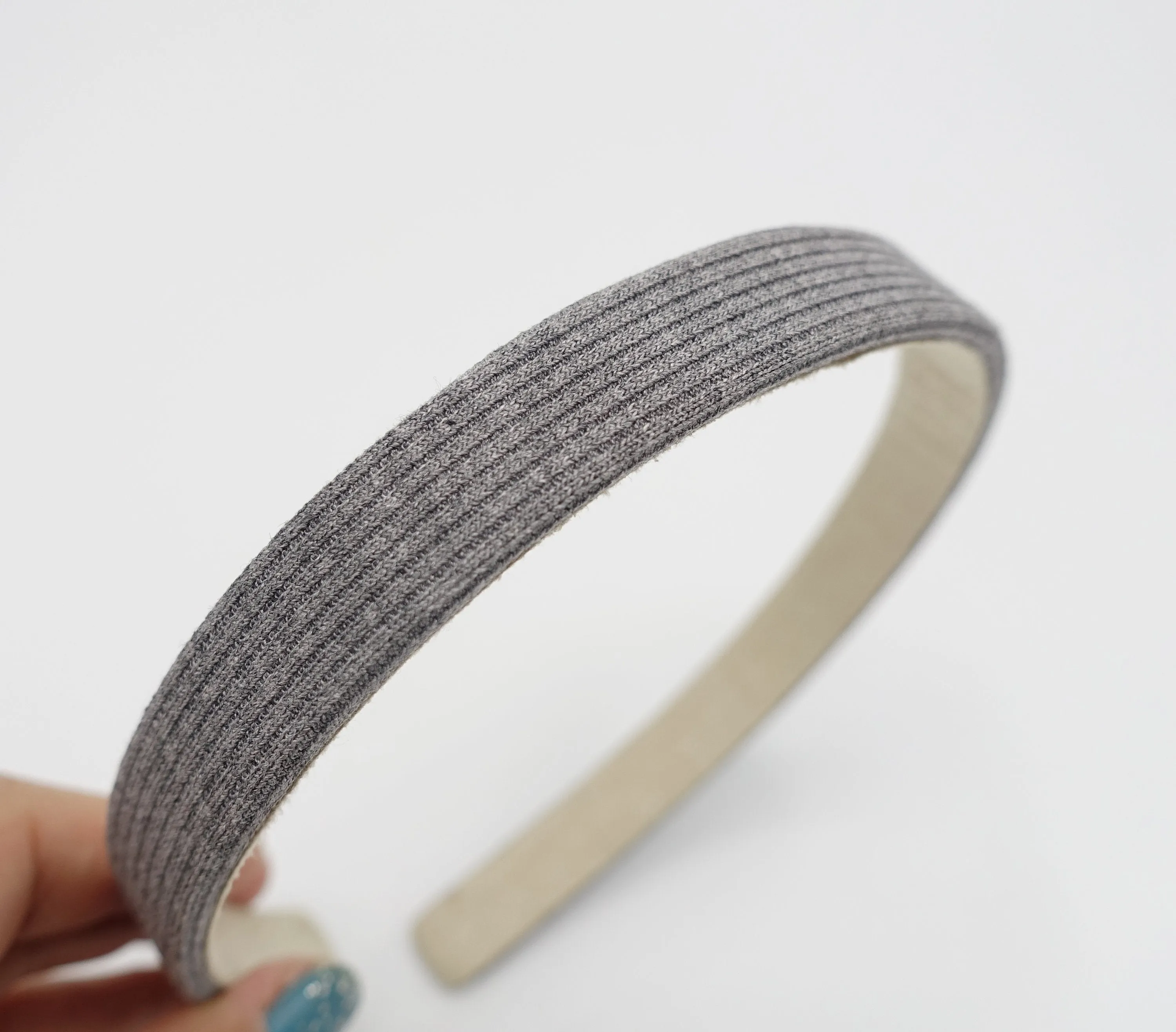 comfort daily headband ribbed fabric narrow hairband for women