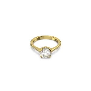 Constella Cocktail Princess Cut Pavé White Gold-tone Plated Ring