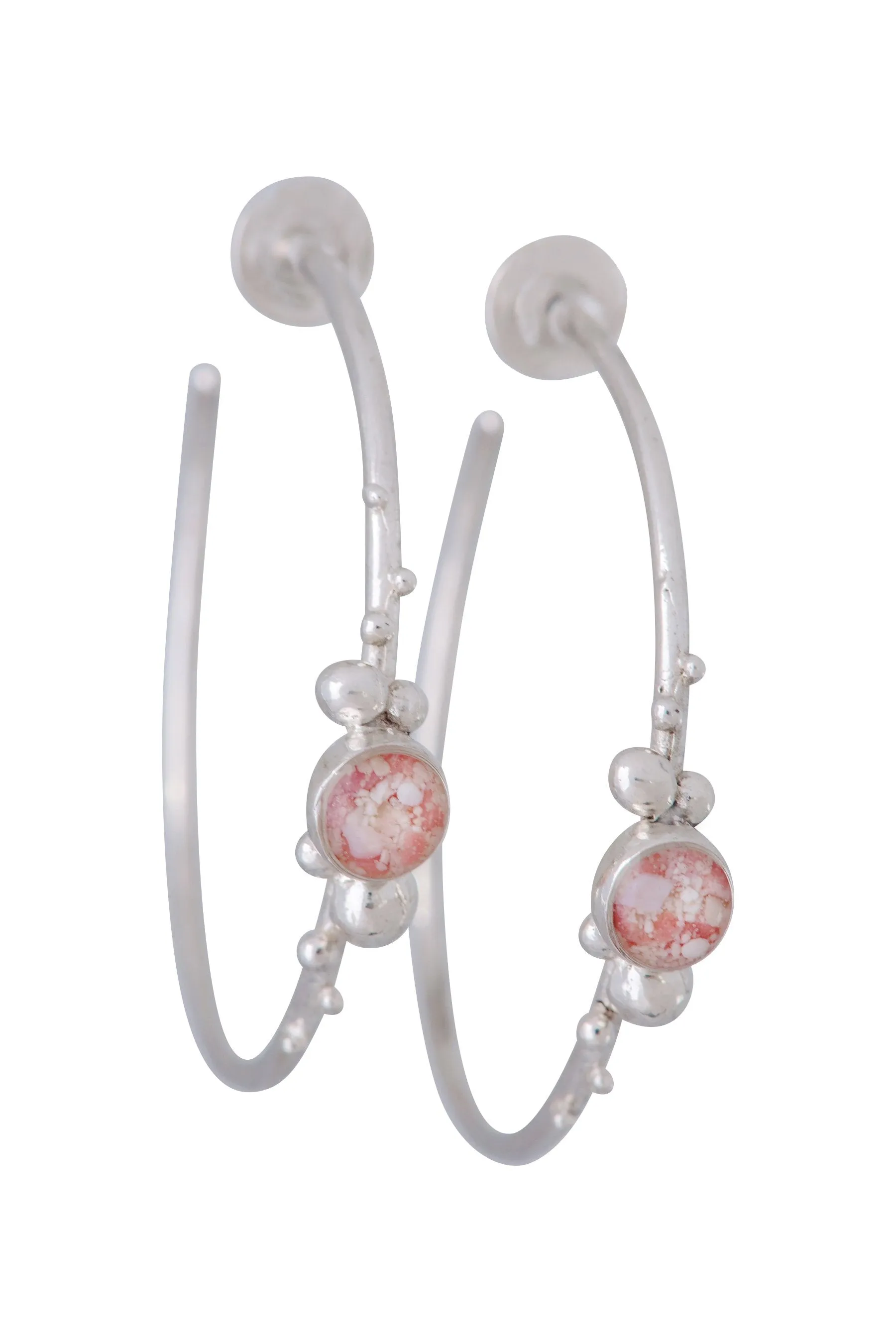 Coral Caviar ~ Large Hoop Earrings