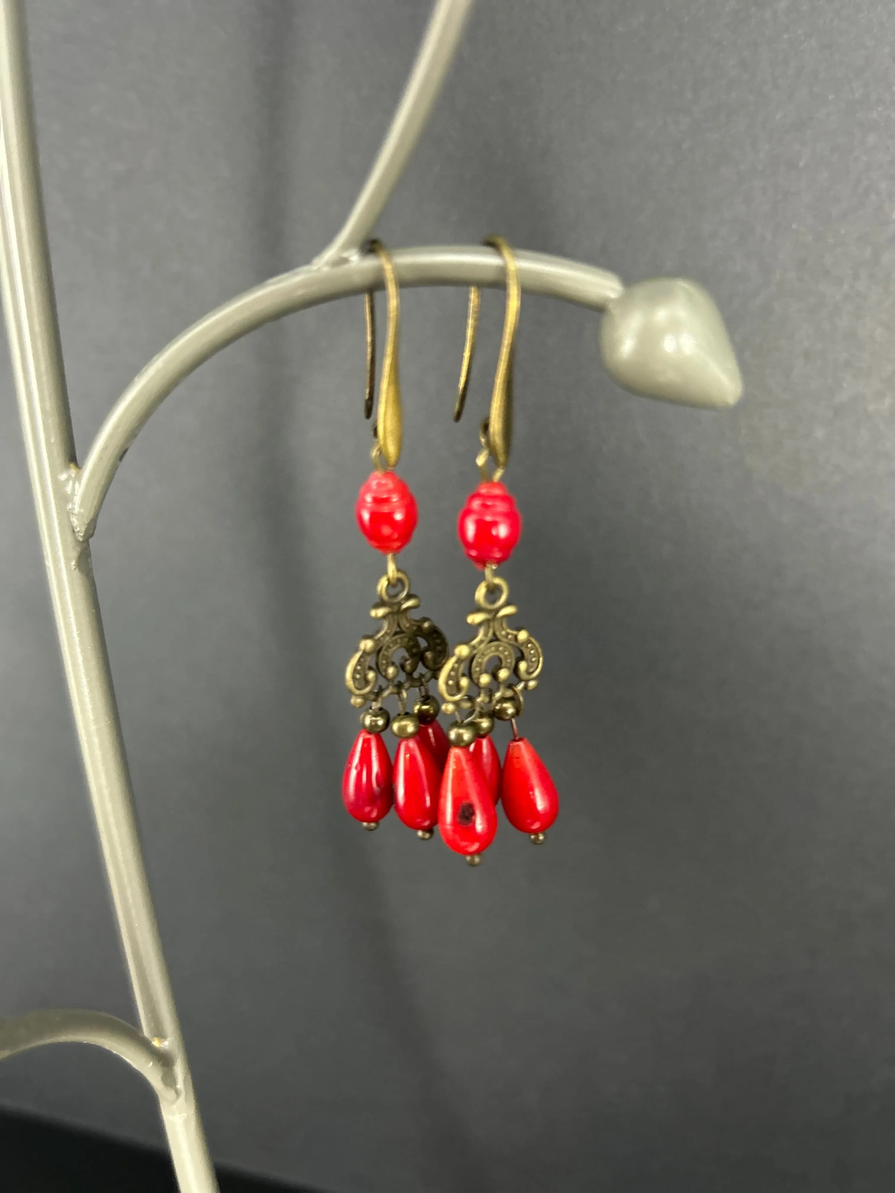 Coral Earrings