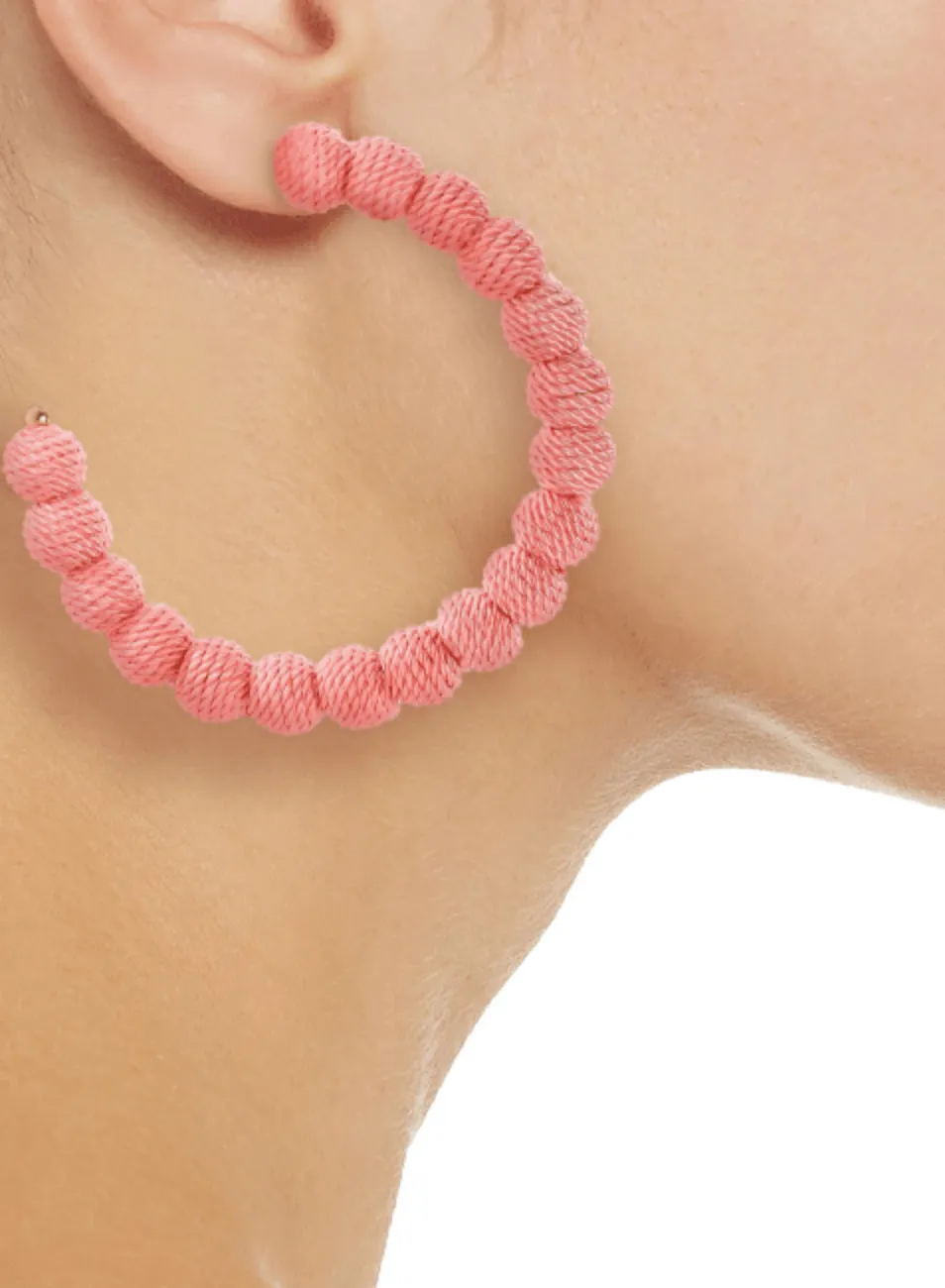 CORAL HOOP EARRINGS