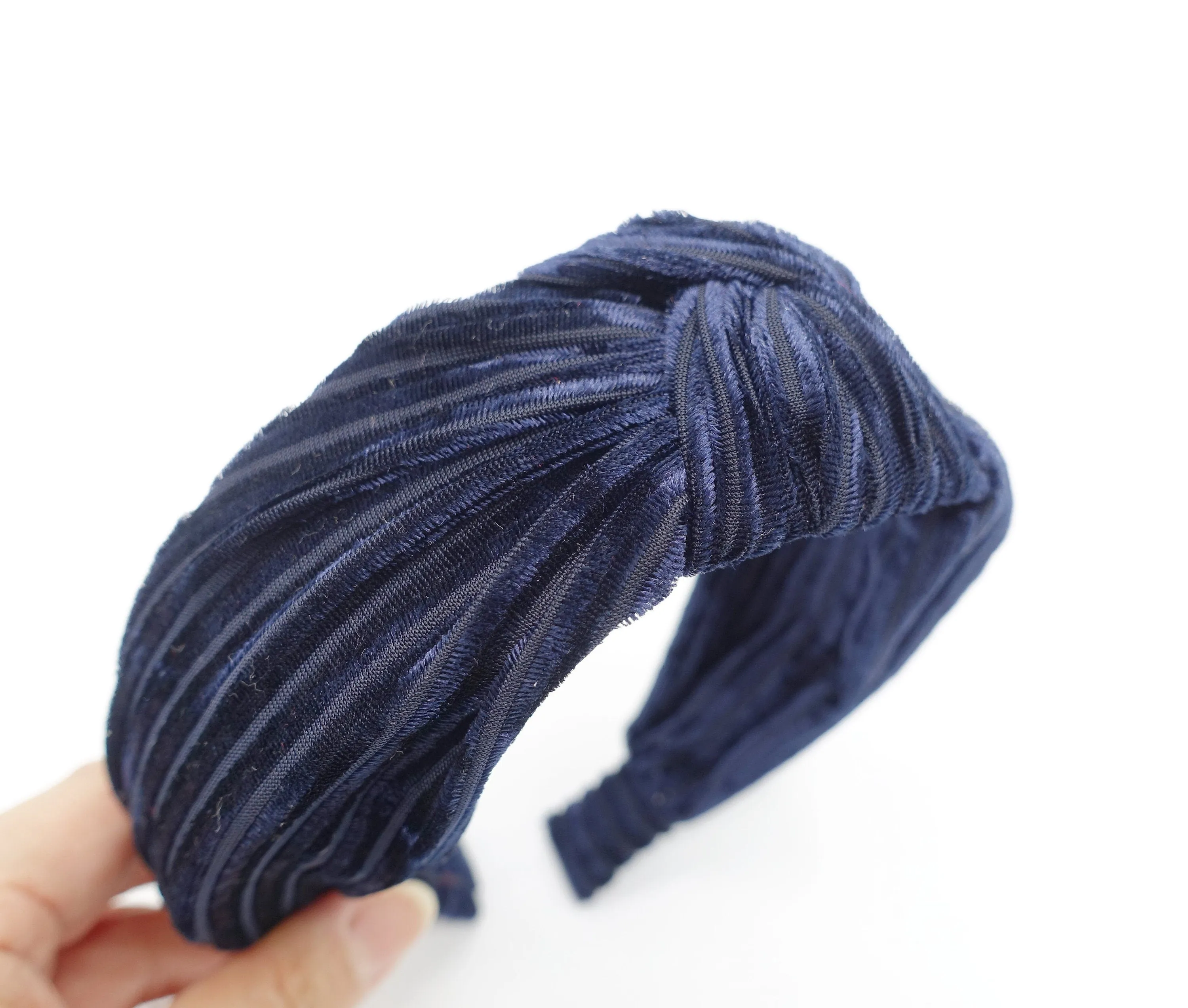 crushed velvet knotted headband one layer simple hairband for women