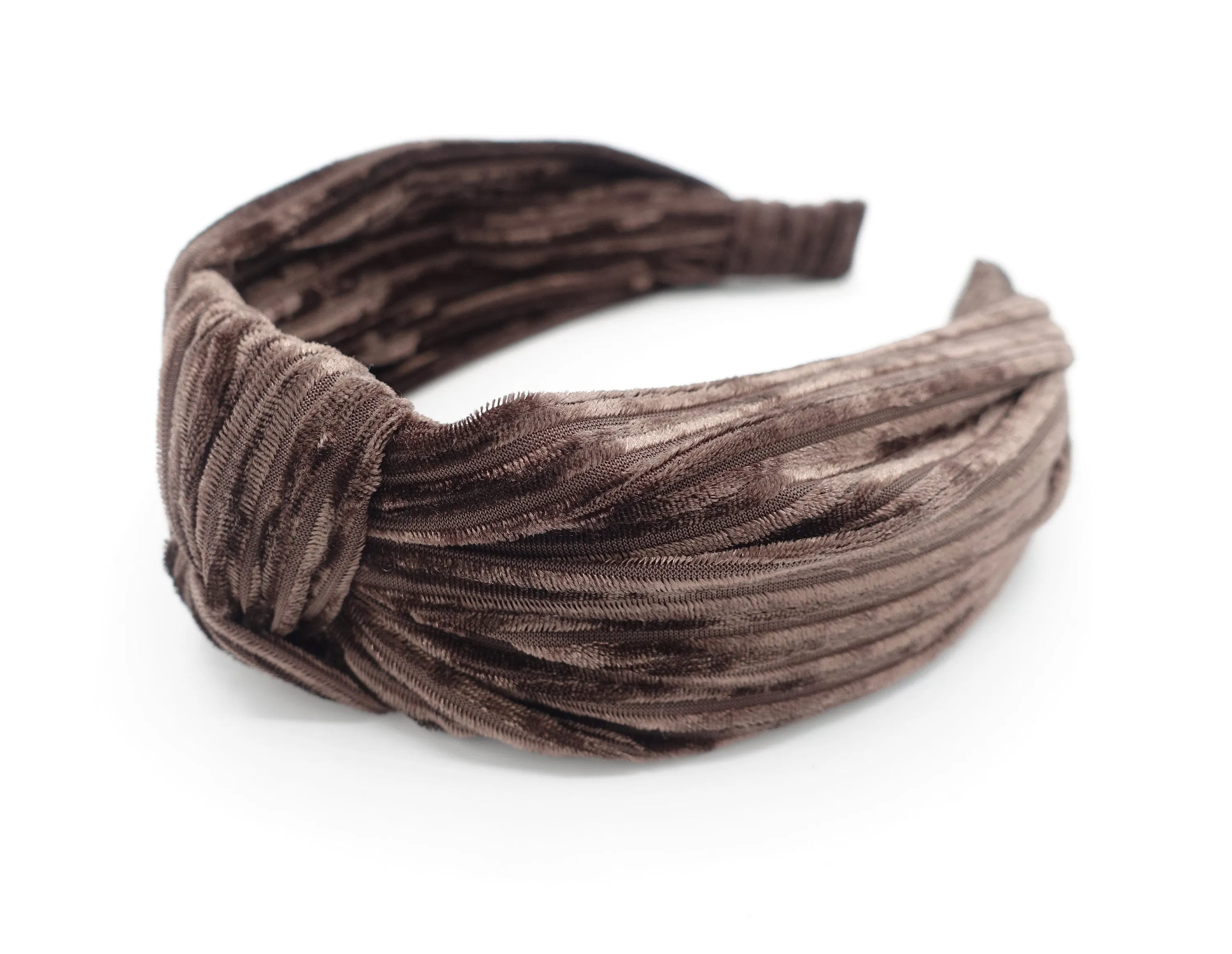 crushed velvet knotted headband one layer simple hairband for women