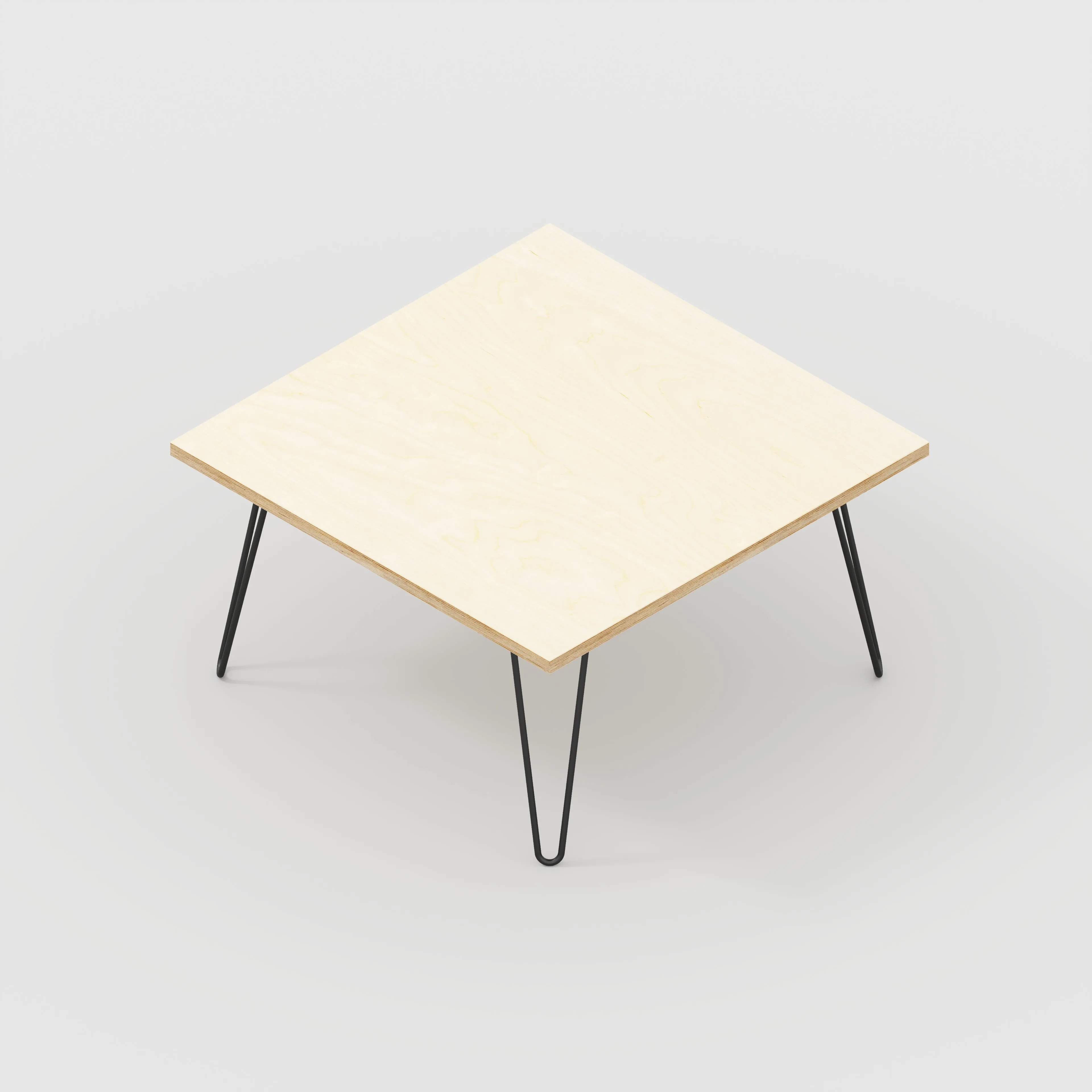 Custom Plywood Coffee Table with Hairpin Legs