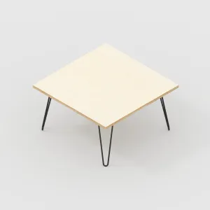 Custom Plywood Coffee Table with Hairpin Legs