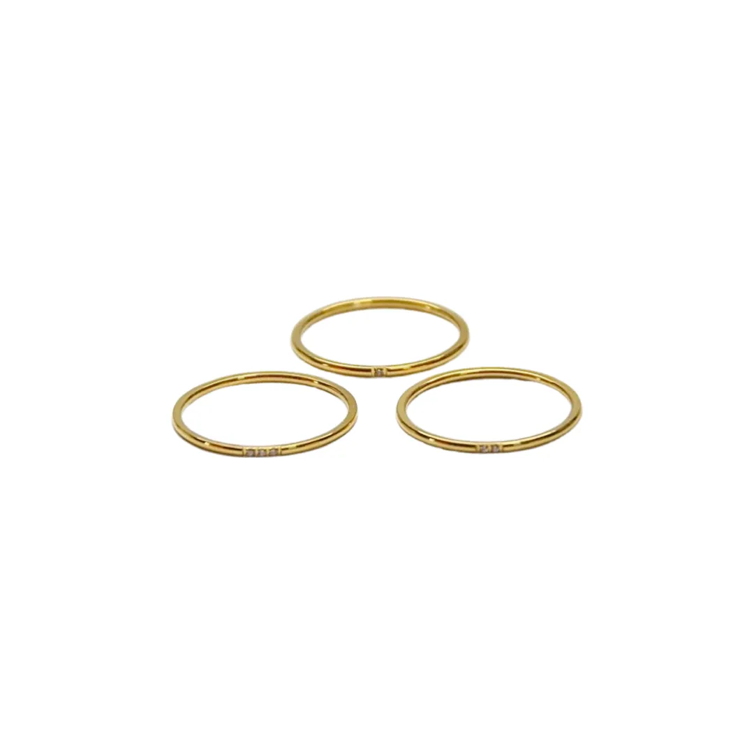 CZ Stackable Rings