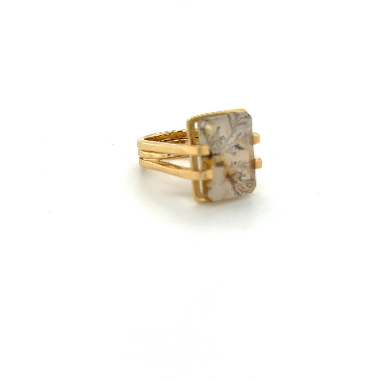 Dendritic Quartz  Cocktail Ring VII