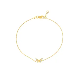 Diamond Butterfly Anklet