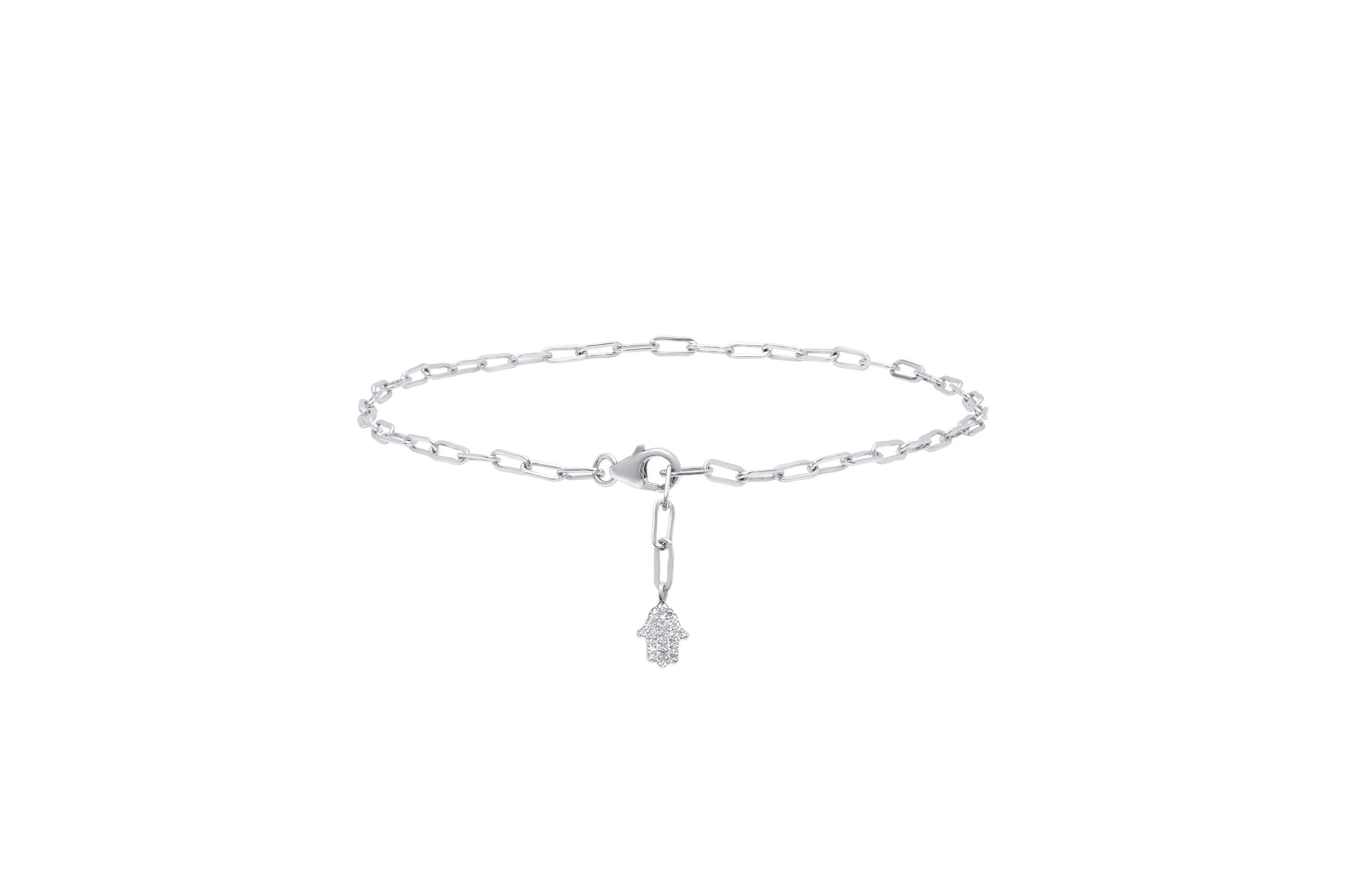 Diamond Hamsa Anklet