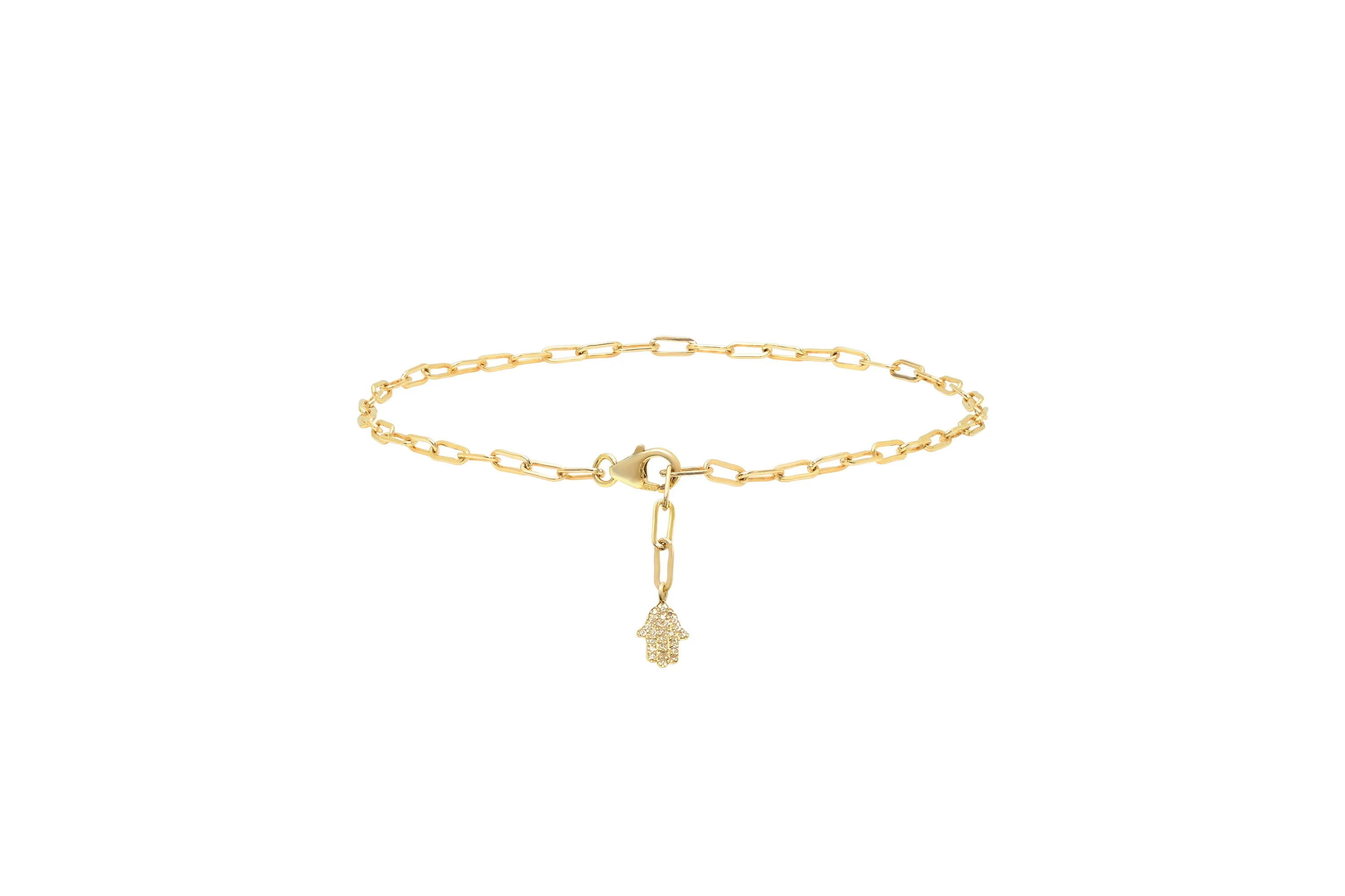 Diamond Hamsa Anklet