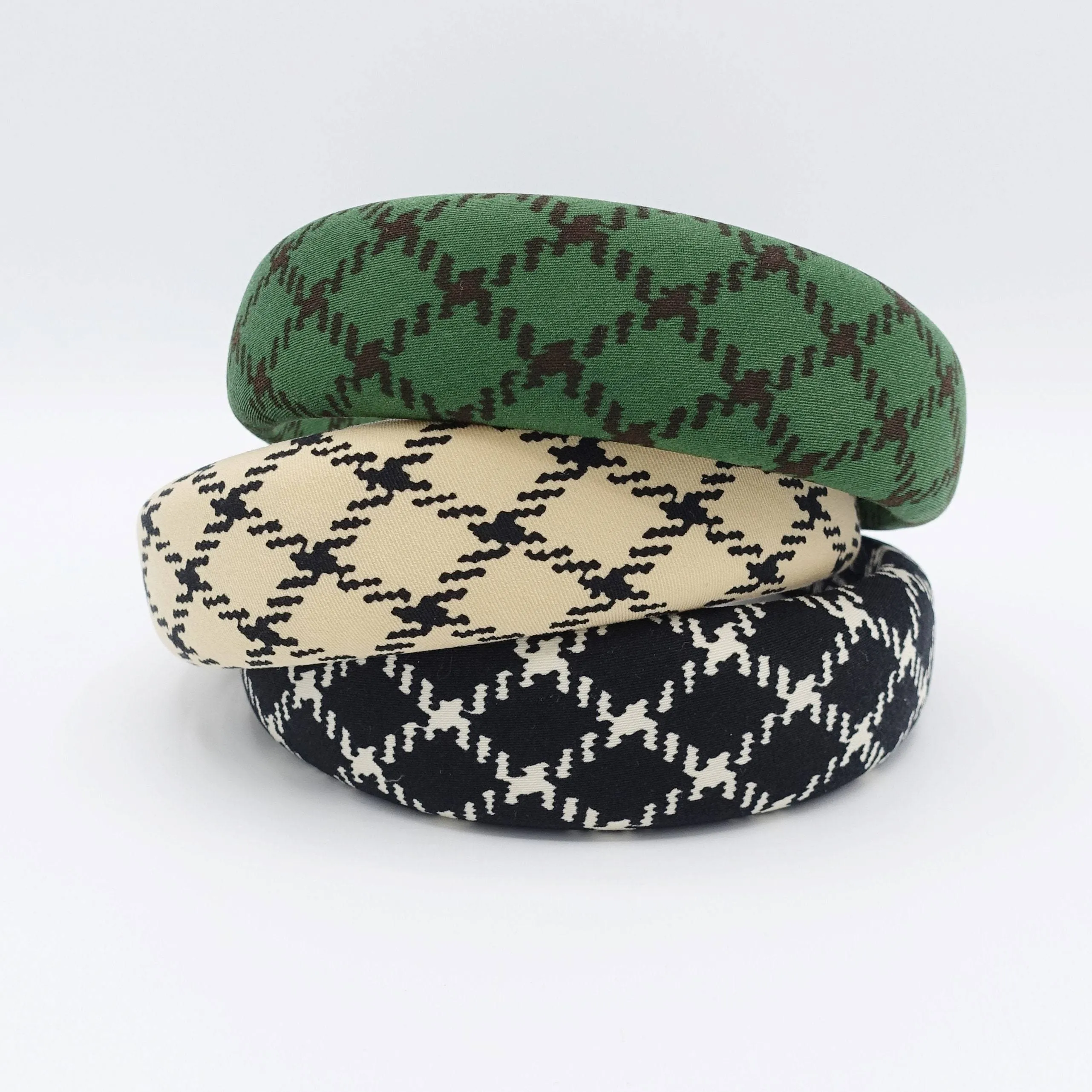 diamond pattern padded headband