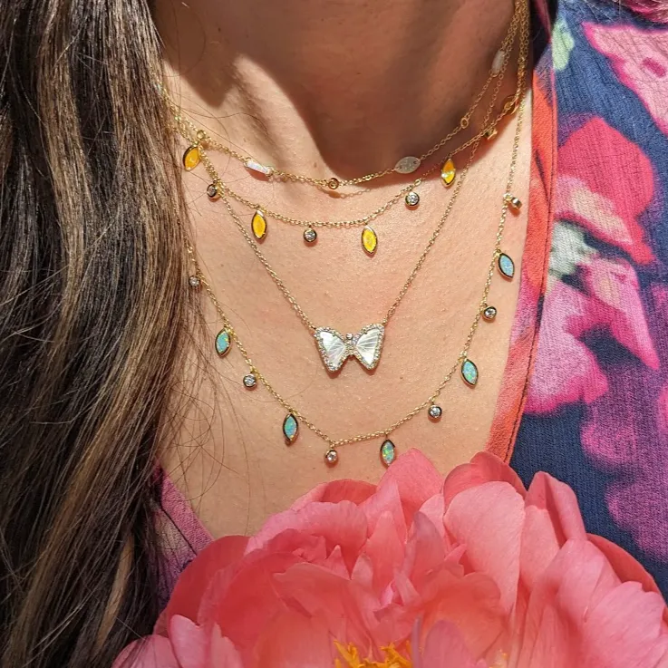 Drops of Spring Opal Necklace